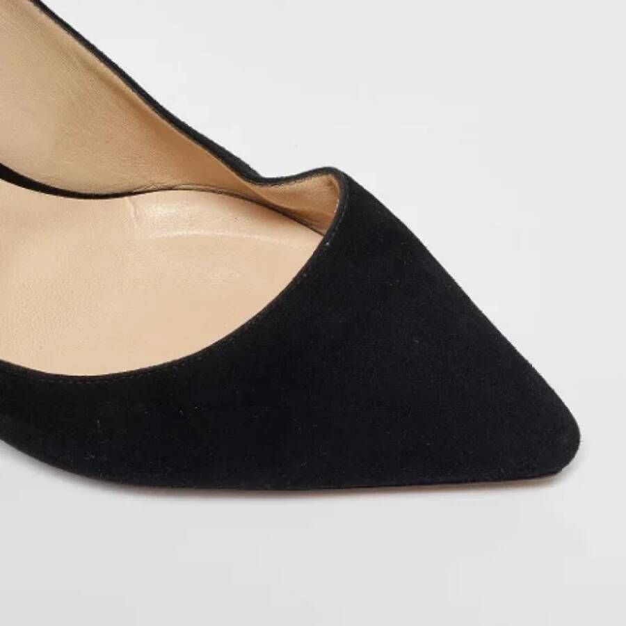 Jimmy Choo Pre-owned Suede heels Black Dames