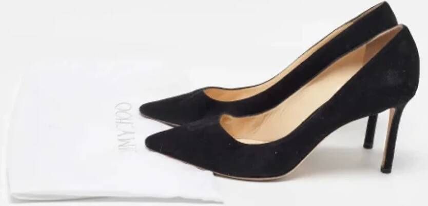 Jimmy Choo Pre-owned Suede heels Black Dames