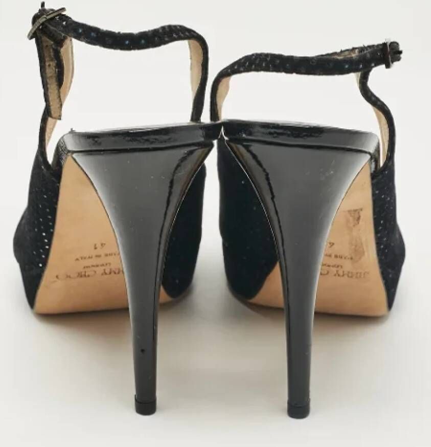 Jimmy Choo Pre-owned Suede heels Black Dames