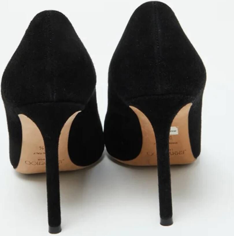 Jimmy Choo Pre-owned Suede heels Black Dames