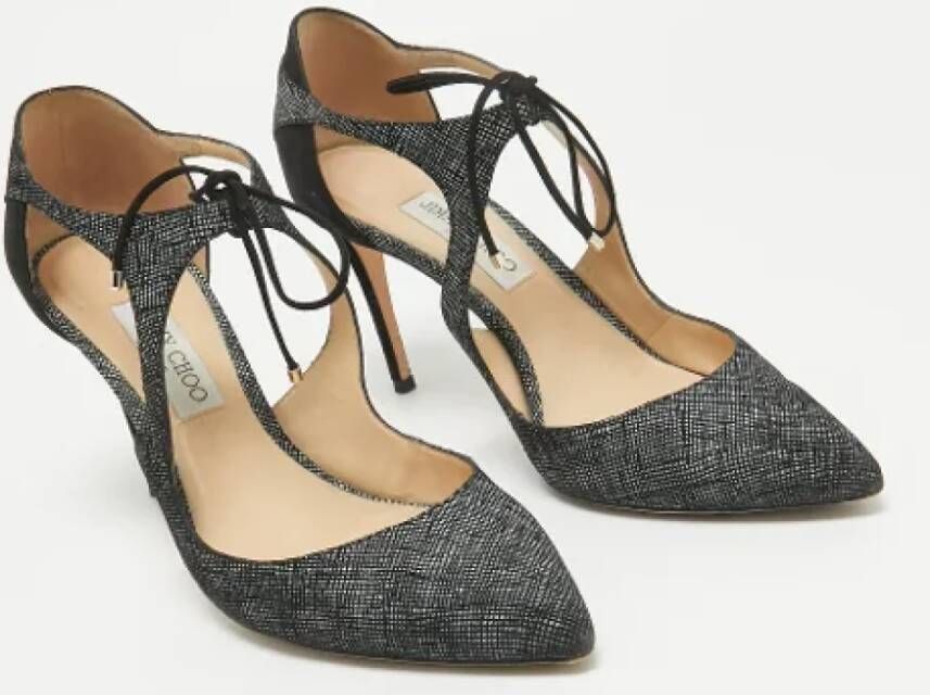 Jimmy Choo Pre-owned Suede heels Black Dames