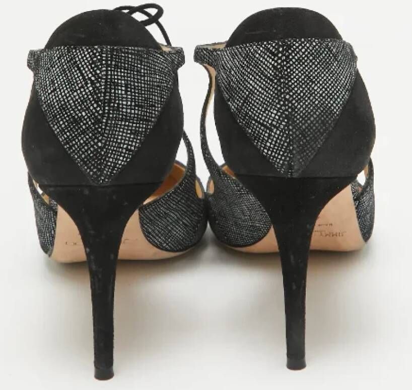 Jimmy Choo Pre-owned Suede heels Black Dames