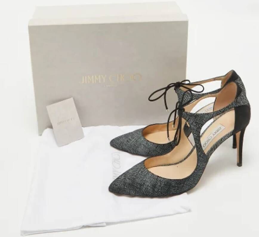 Jimmy Choo Pre-owned Suede heels Black Dames