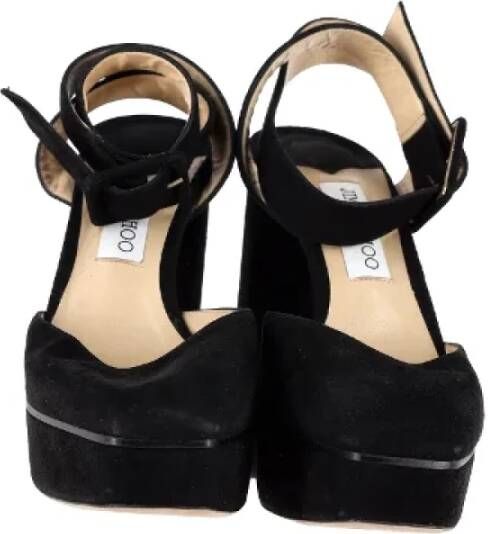 Jimmy Choo Pre-owned Suede heels Black Dames