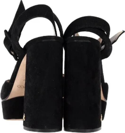 Jimmy Choo Pre-owned Suede heels Black Dames