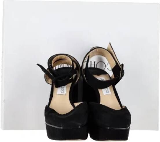 Jimmy Choo Pre-owned Suede heels Black Dames