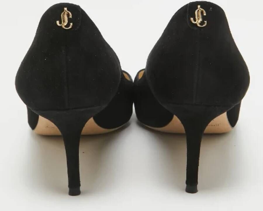 Jimmy Choo Pre-owned Suede heels Black Dames