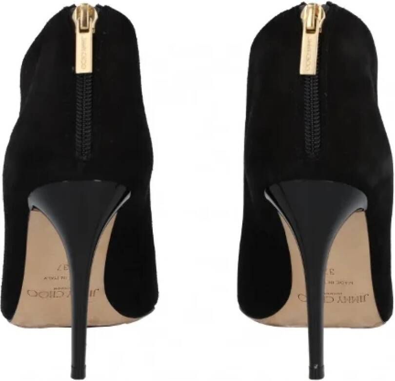 Jimmy Choo Pre-owned Suede heels Black Dames