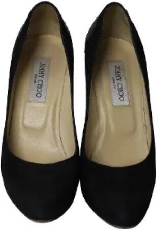 Jimmy Choo Pre-owned Suede heels Black Dames