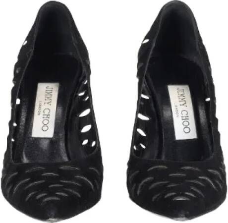 Jimmy Choo Pre-owned Suede heels Black Dames