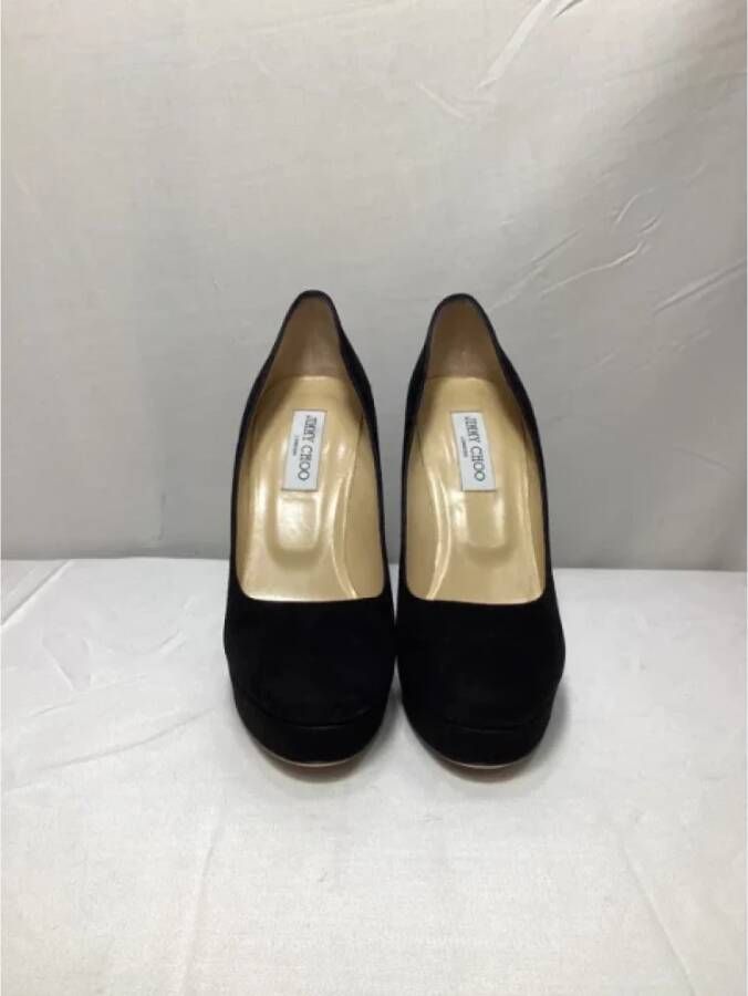 Jimmy Choo Pre-owned Suede heels Black Dames