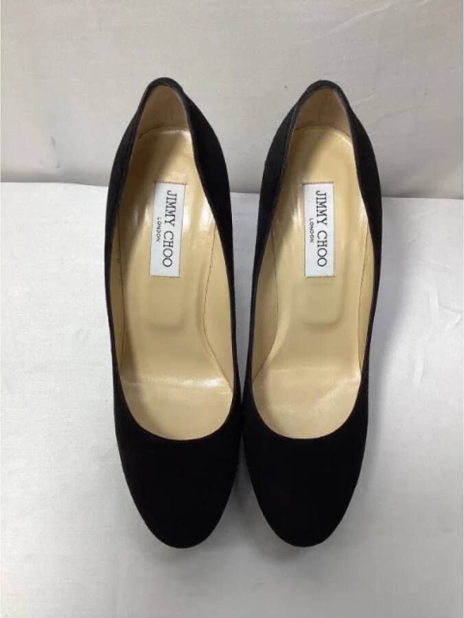 Jimmy Choo Pre-owned Suede heels Black Dames