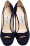 Jimmy Choo Pre-owned Suede heels Blue Dames - Thumbnail 2