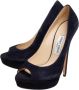 Jimmy Choo Pre-owned Suede heels Blue Dames - Thumbnail 3