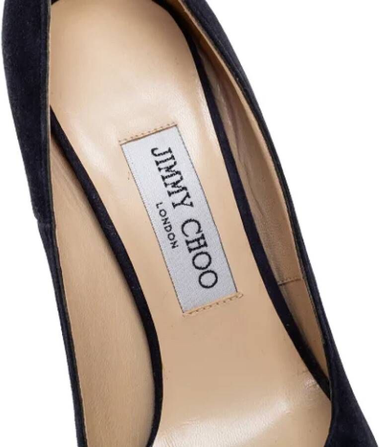 Jimmy Choo Pre-owned Suede heels Blue Dames