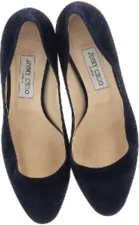 Jimmy Choo Pre-owned Suede heels Blue Dames