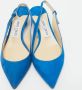 Jimmy Choo Pre-owned Suede heels Blue Dames - Thumbnail 3