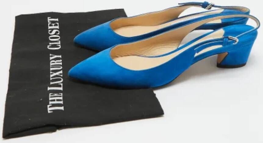 Jimmy Choo Pre-owned Suede heels Blue Dames