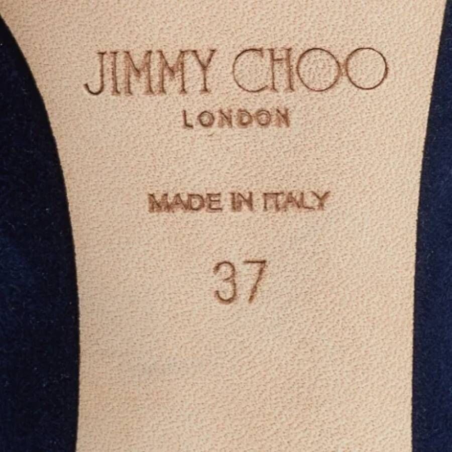 Jimmy Choo Pre-owned Suede heels Blue Dames