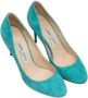 Jimmy Choo Pre-owned Suede heels Blue Dames - Thumbnail 2