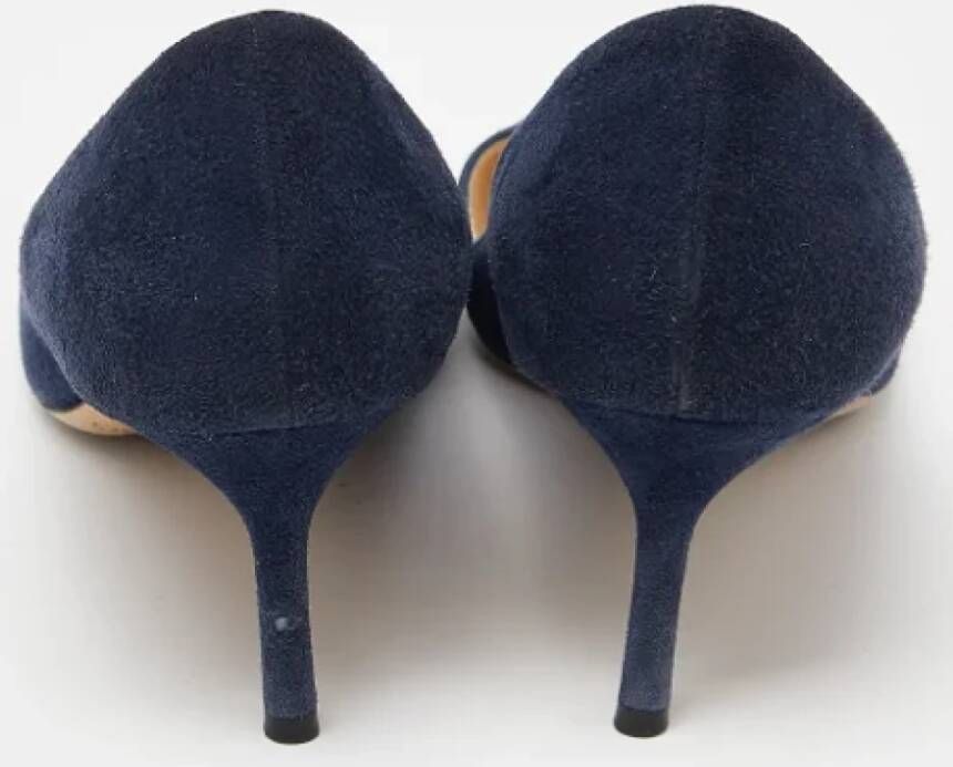 Jimmy Choo Pre-owned Suede heels Blue Dames