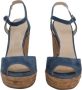 Jimmy Choo Pre-owned Suede heels Blue Dames - Thumbnail 2