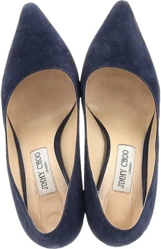 Jimmy Choo Pre-owned Suede heels Blue Dames