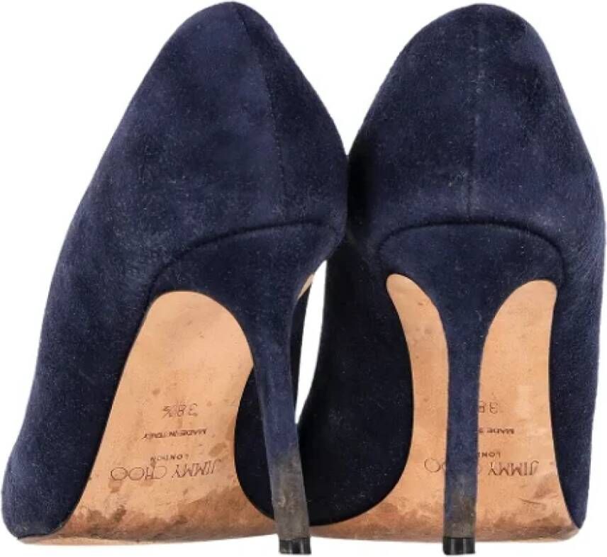 Jimmy Choo Pre-owned Suede heels Blue Dames