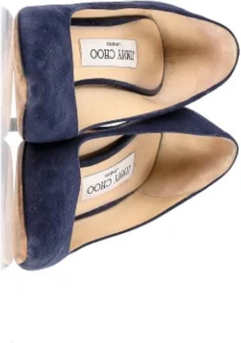 Jimmy Choo Pre-owned Suede heels Blue Dames