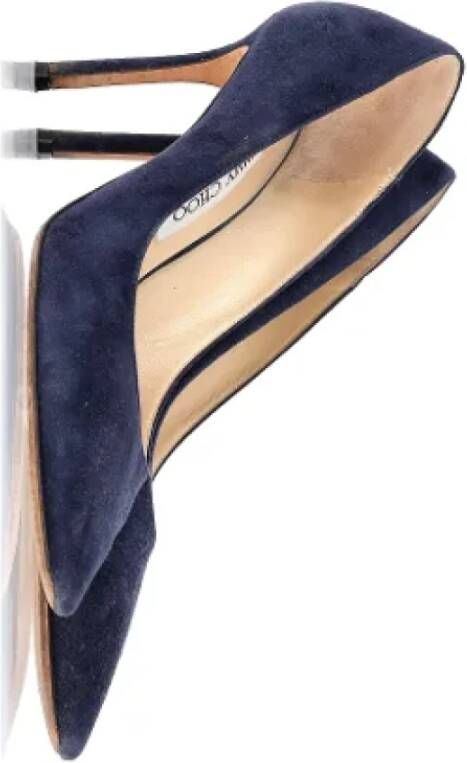 Jimmy Choo Pre-owned Suede heels Blue Dames