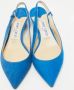 Jimmy Choo Pre-owned Suede heels Blue Dames - Thumbnail 3