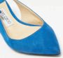 Jimmy Choo Pre-owned Suede heels Blue Dames - Thumbnail 7