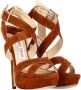 Jimmy Choo Pre-owned Suede heels Brown Dames - Thumbnail 4