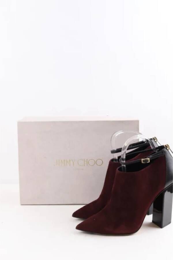 Jimmy Choo Pre-owned Suede heels Brown Dames