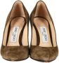 Jimmy Choo Pre-owned Suede heels Green Dames - Thumbnail 2