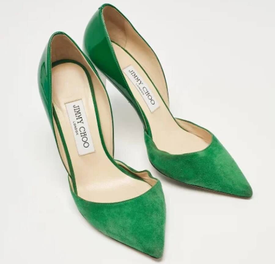 Jimmy Choo Pre-owned Suede heels Green Dames