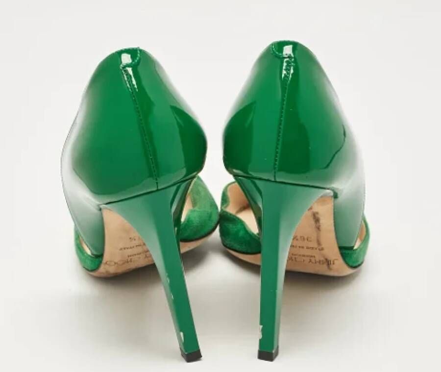 Jimmy Choo Pre-owned Suede heels Green Dames