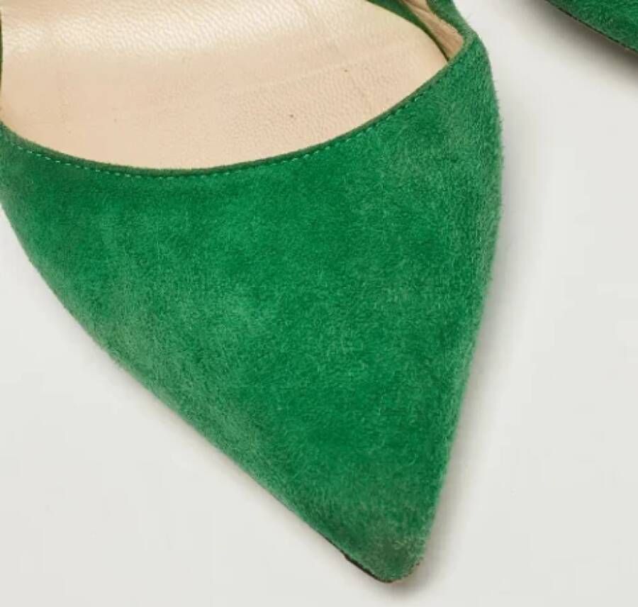 Jimmy Choo Pre-owned Suede heels Green Dames