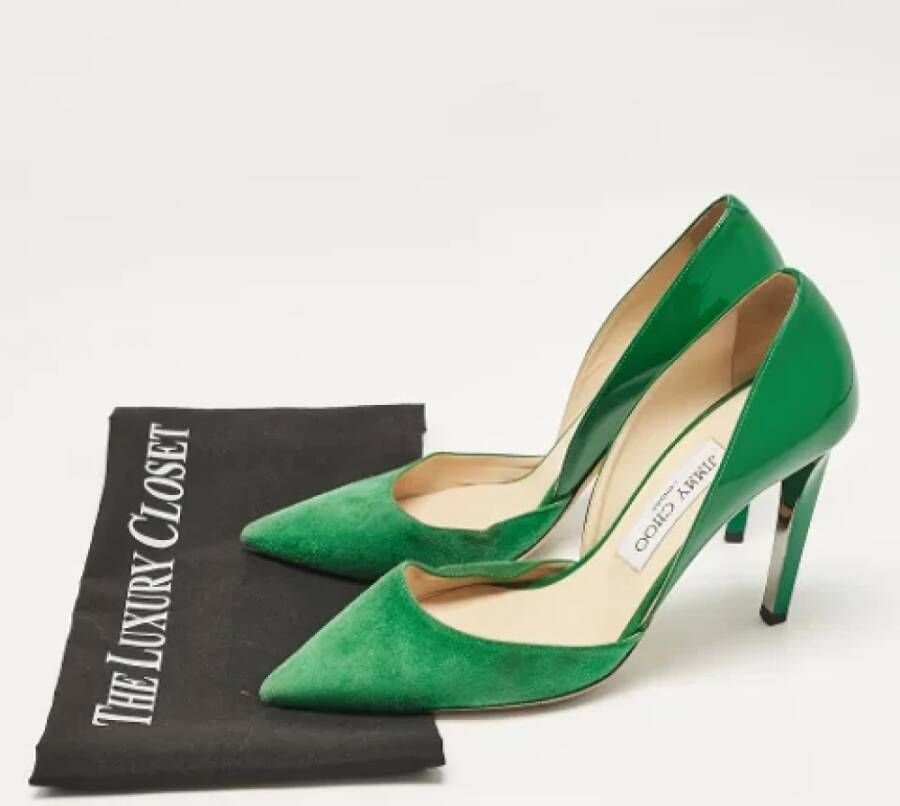 Jimmy Choo Pre-owned Suede heels Green Dames