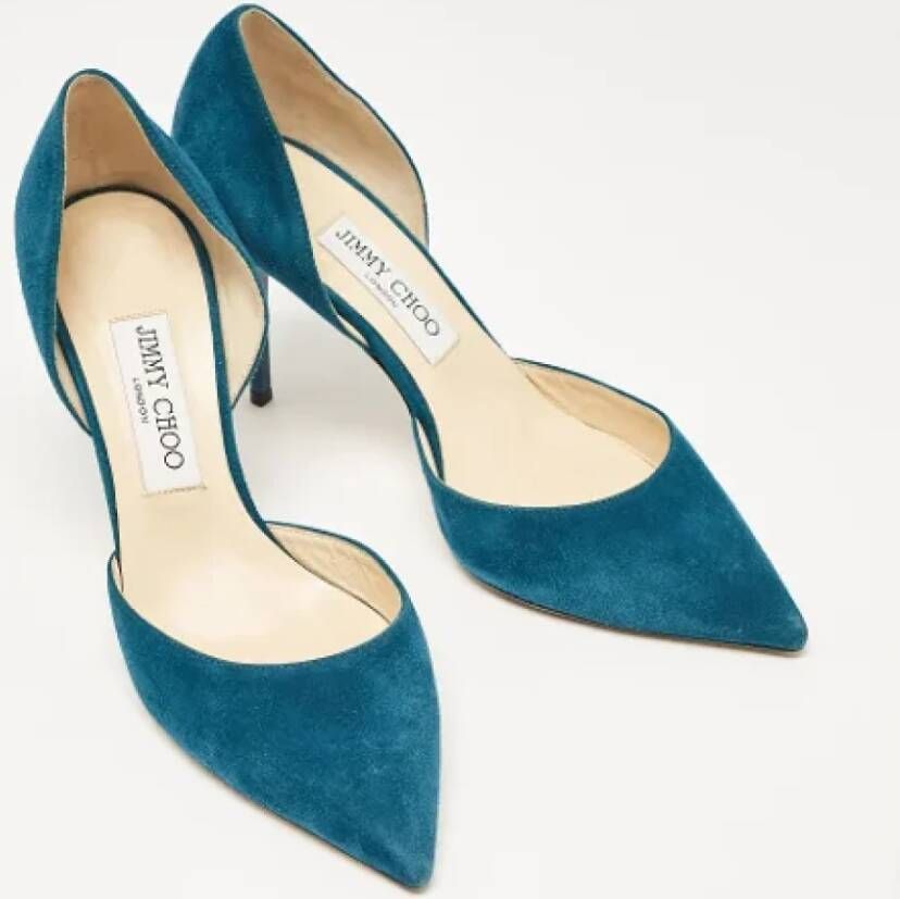 Jimmy Choo Pre-owned Suede heels Green Dames