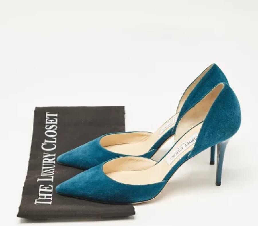 Jimmy Choo Pre-owned Suede heels Green Dames