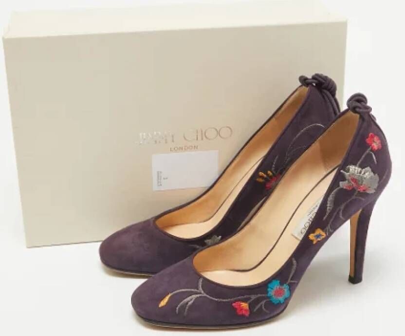 Jimmy Choo Pre-owned Suede heels Multicolor Dames