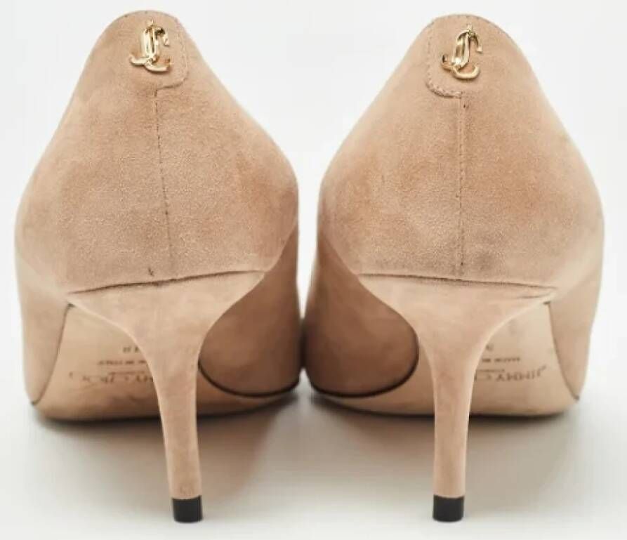 Jimmy Choo Pre-owned Suede heels Pink Dames