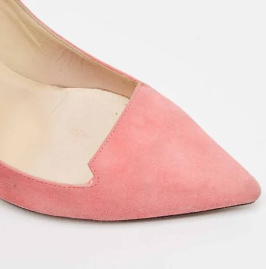 Jimmy Choo Pre-owned Suede heels Pink Dames