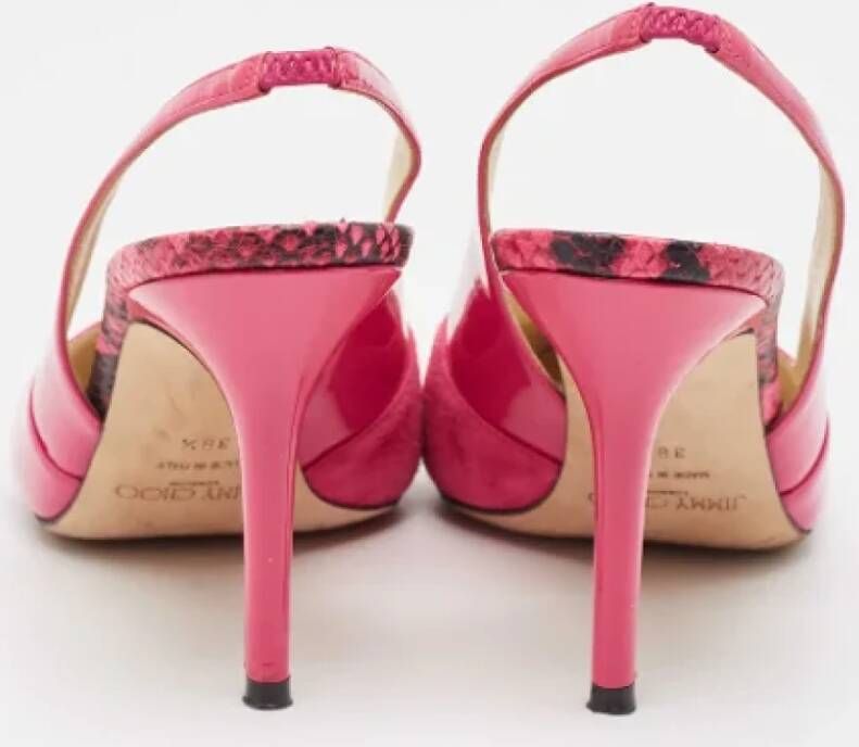 Jimmy Choo Pre-owned Suede heels Pink Dames