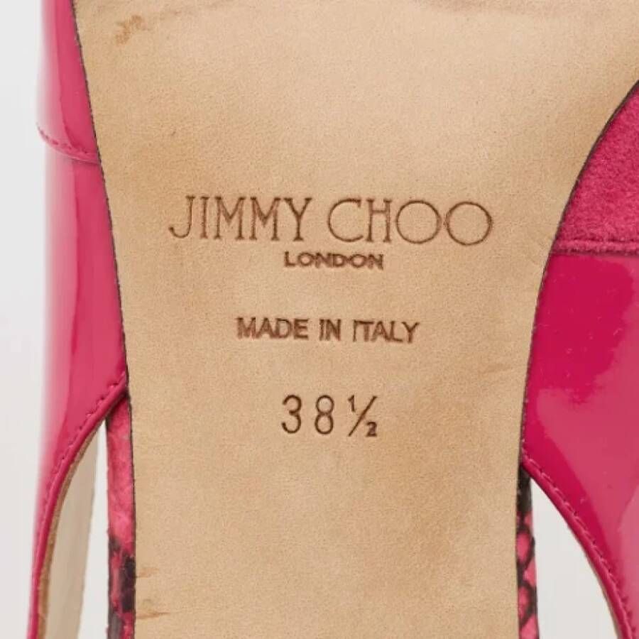 Jimmy Choo Pre-owned Suede heels Pink Dames