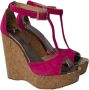 Jimmy Choo Pre-owned Suede heels Pink Dames - Thumbnail 3