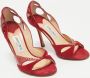 Jimmy Choo Pre-owned Suede heels Red Dames - Thumbnail 4