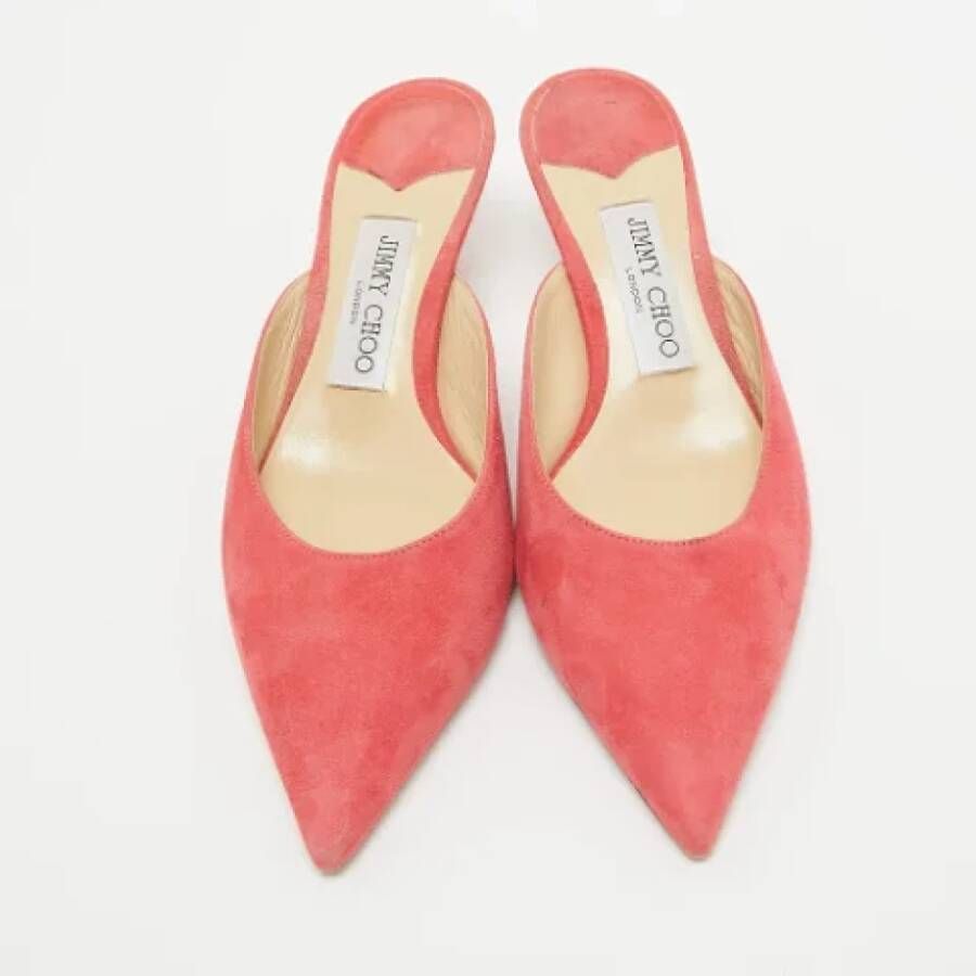 Jimmy Choo Pre-owned Suede mules Pink Dames