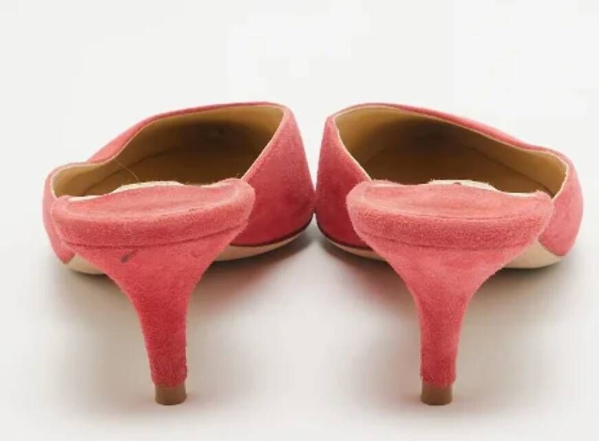 Jimmy Choo Pre-owned Suede mules Pink Dames